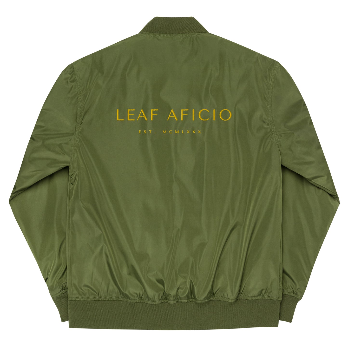 Leaf Aficio Logo Embroidered Premium recycled bomber jacket