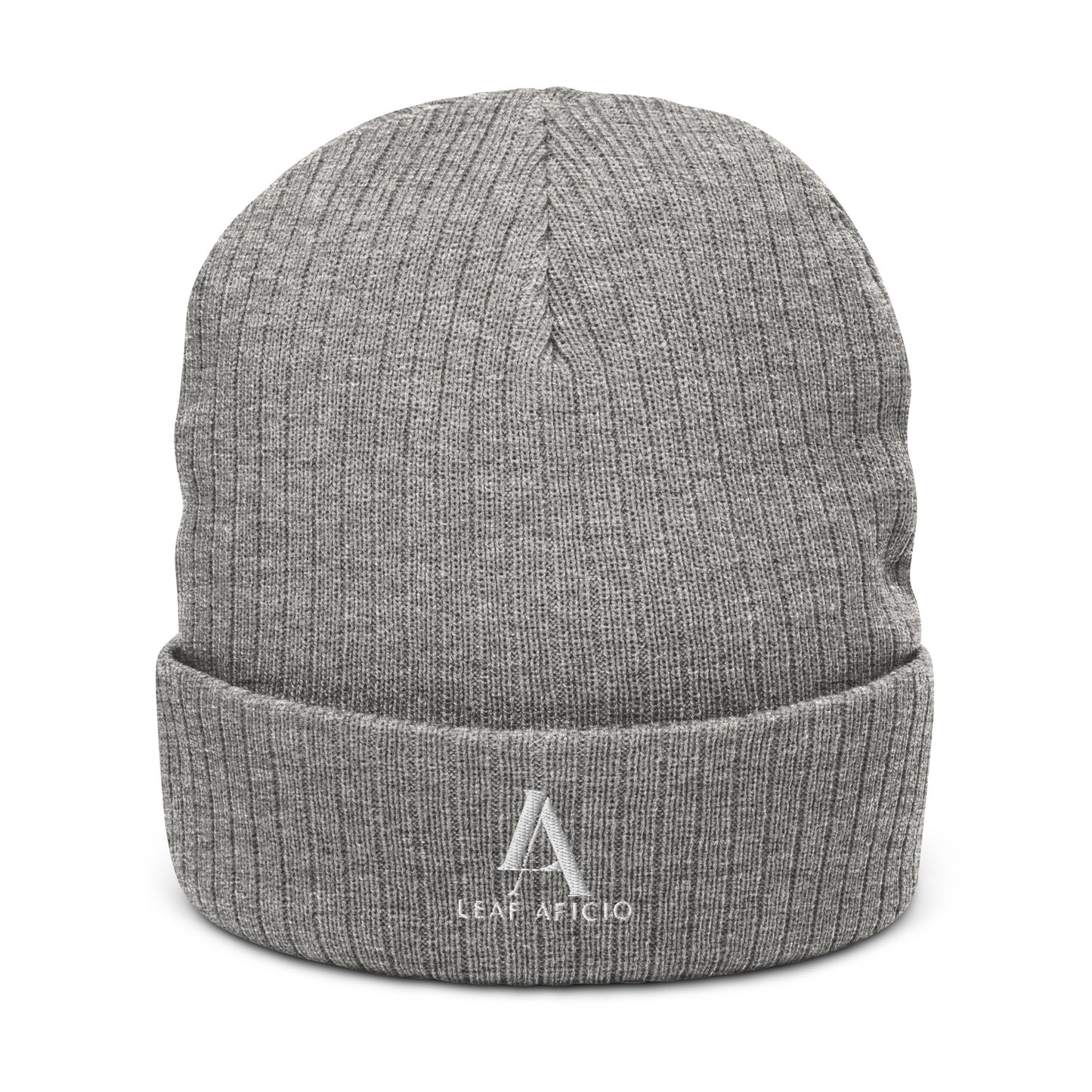 Leaf Aficio Embroidered Ribbed knit beanie