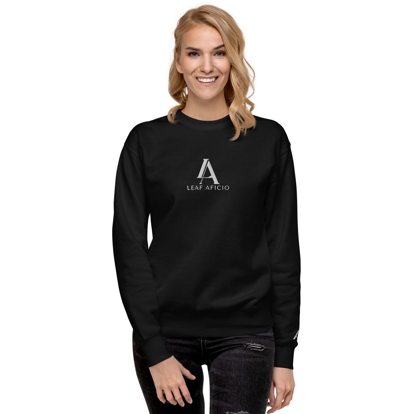 Leaf Aficio Logo Embroidered Unisex Premium Sweatshirt
