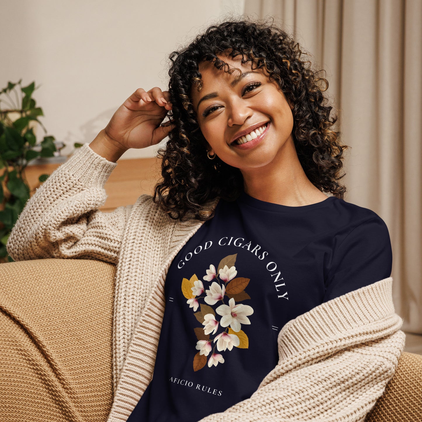 Women's Tobacco Leaf Crew Relaxed Tee