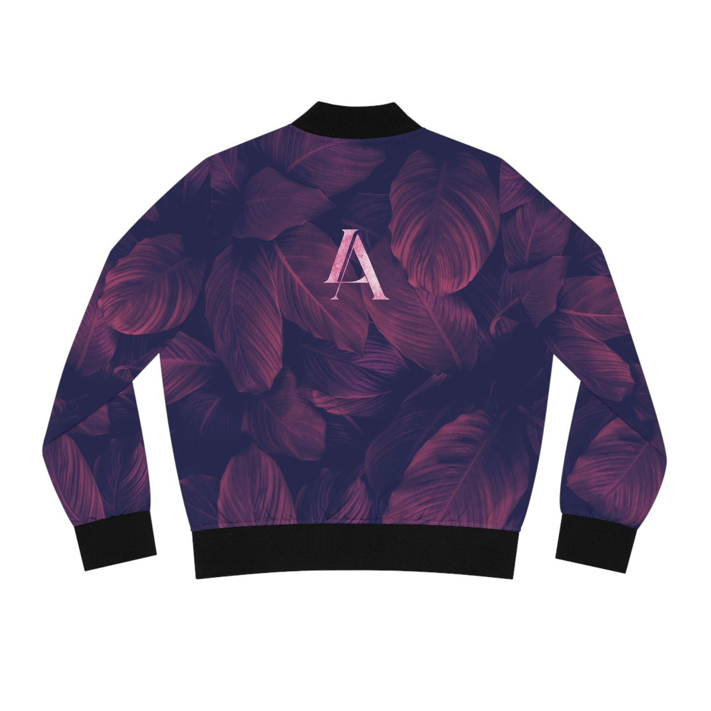 Women's LA Pink Leaf Bomber Jacket (AOP)