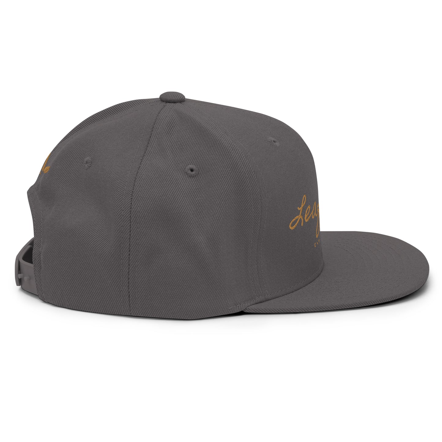 Leaf Aficio Script Embroidered Snapback Hat