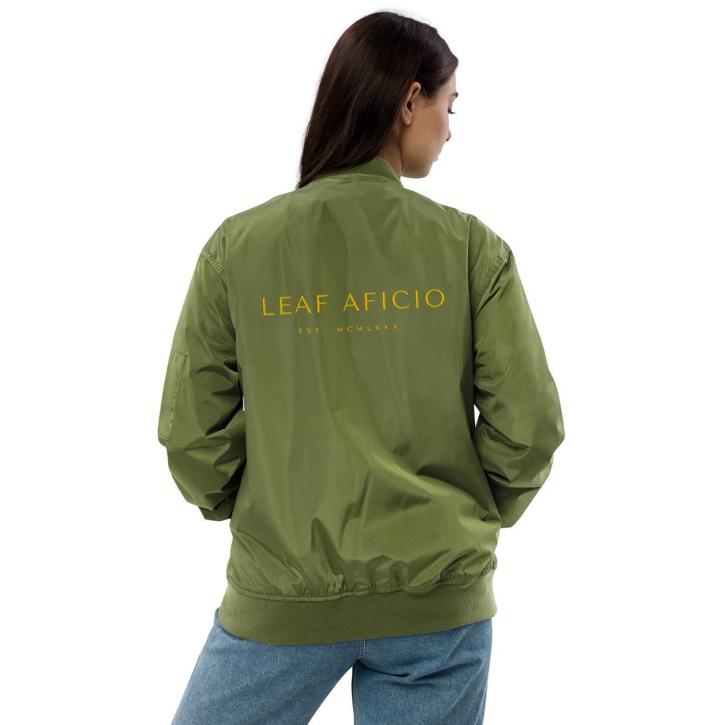 Leaf Aficio Logo Embroidered Premium recycled bomber jacket