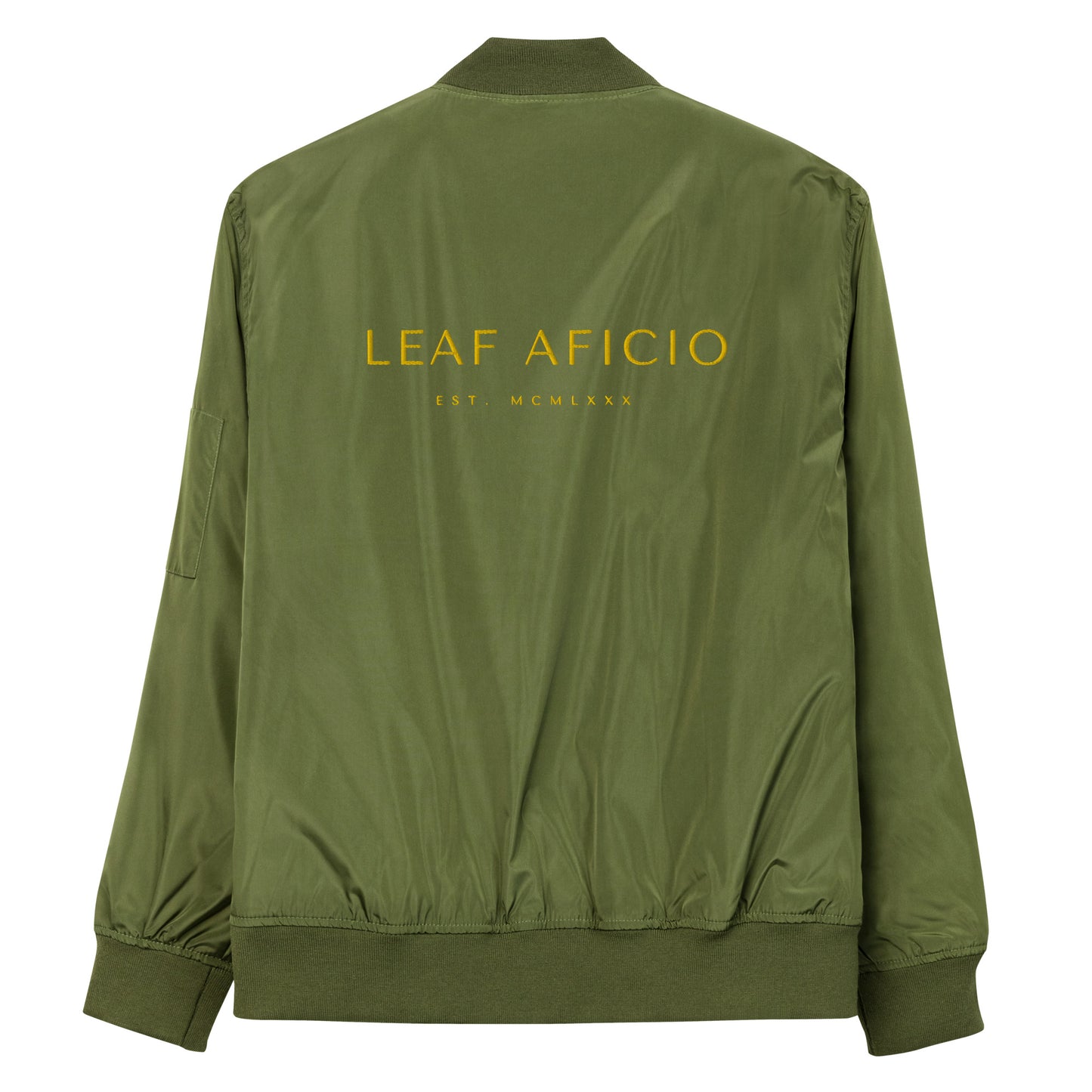 Leaf Aficio Logo Embroidered Premium recycled bomber jacket