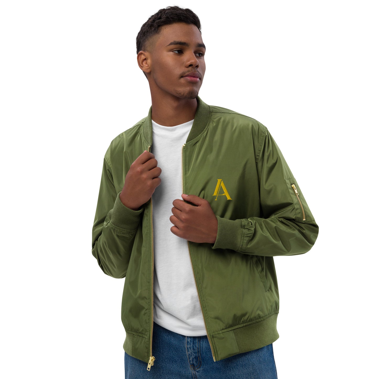 Leaf Aficio Logo Embroidered Premium recycled bomber jacket