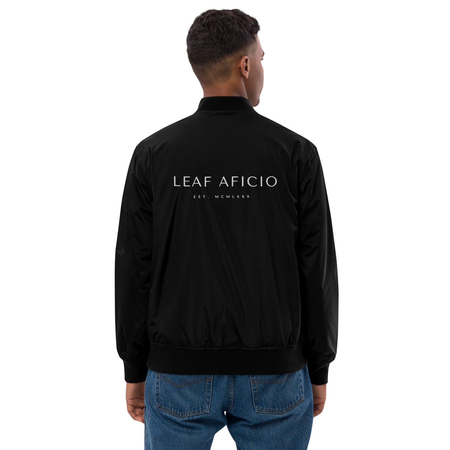 Leaf Aficio Logo Embroidered Premium recycled bomber jacket