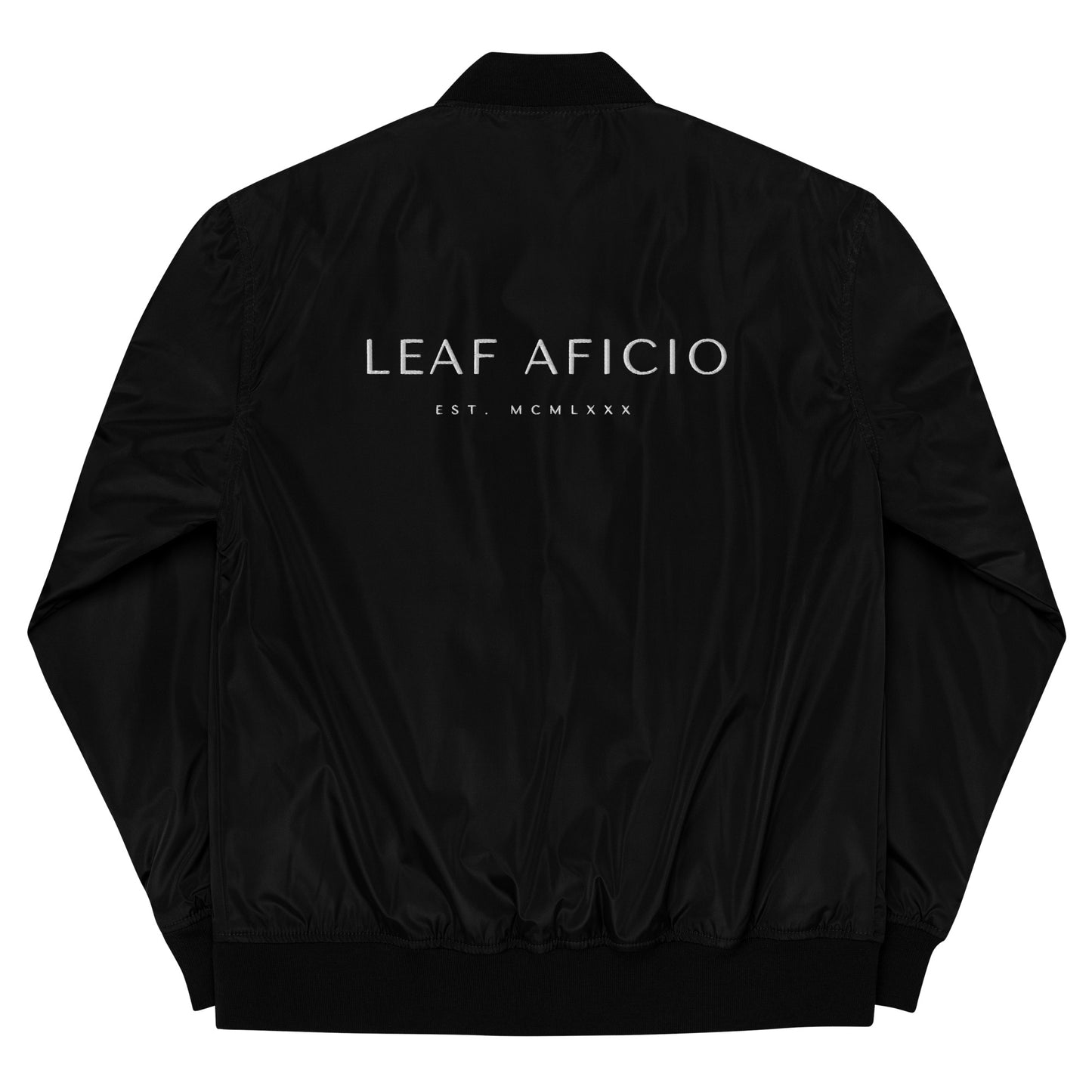 Leaf Aficio Logo Embroidered Premium recycled bomber jacket