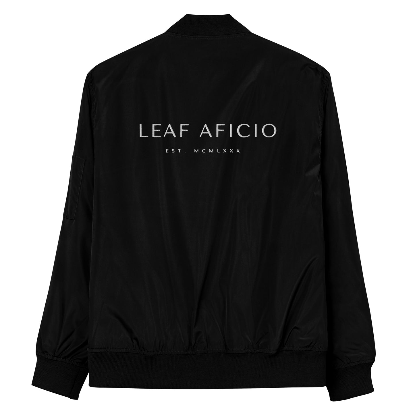 Leaf Aficio Logo Embroidered Premium recycled bomber jacket