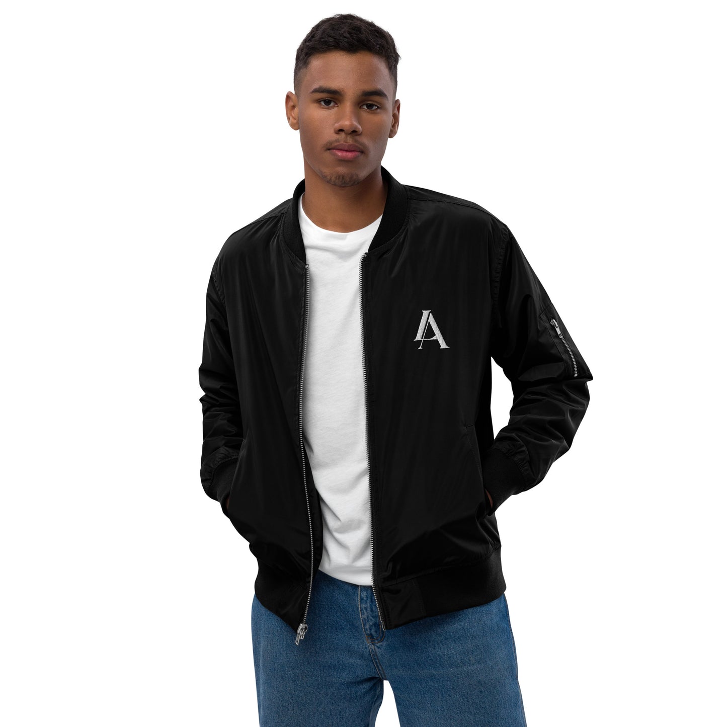 Leaf Aficio Logo Embroidered Premium recycled bomber jacket