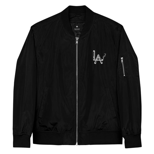 "LA" Leaf Embroidered Aficio Premium recycled bomber jacket