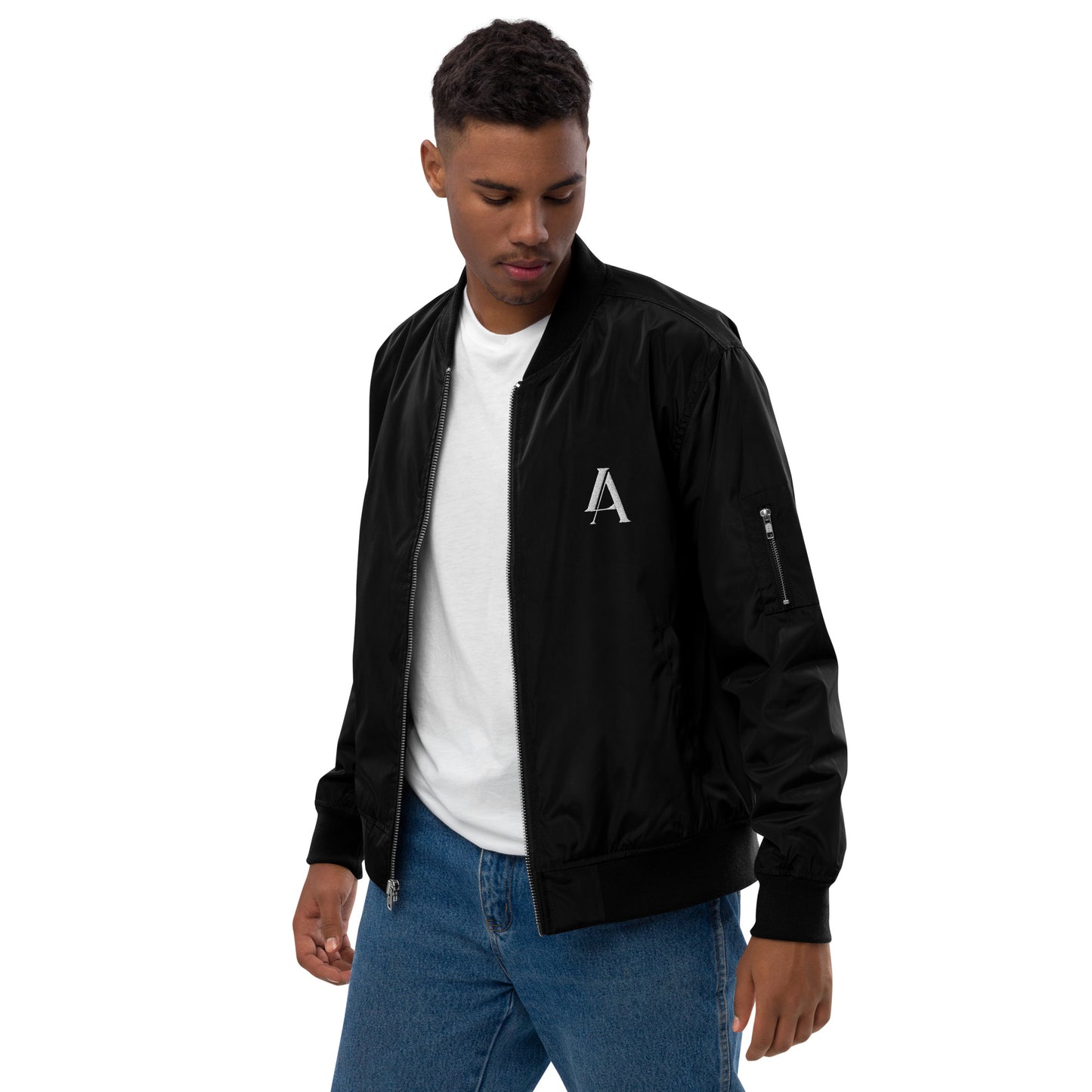 Leaf Aficio Logo Embroidered Premium recycled bomber jacket