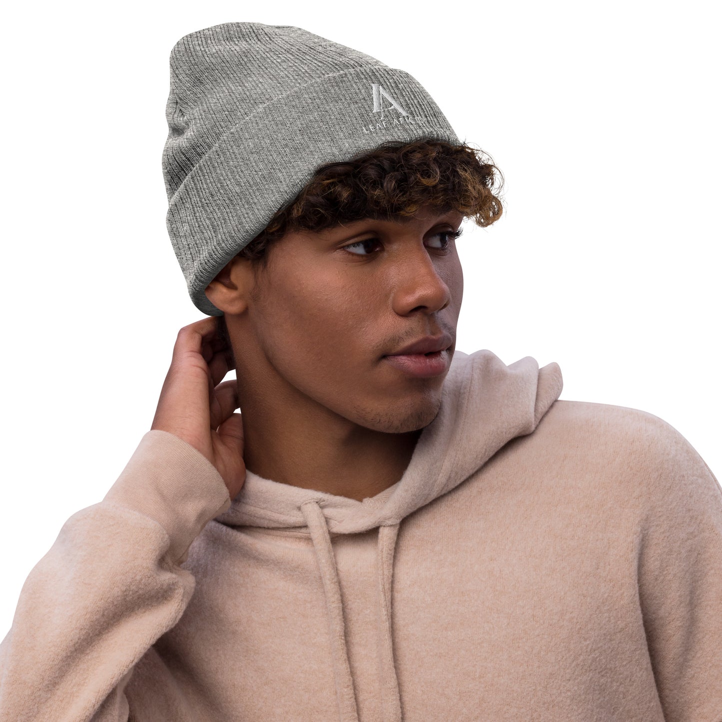 Leaf Aficio Embroidered Ribbed knit beanie