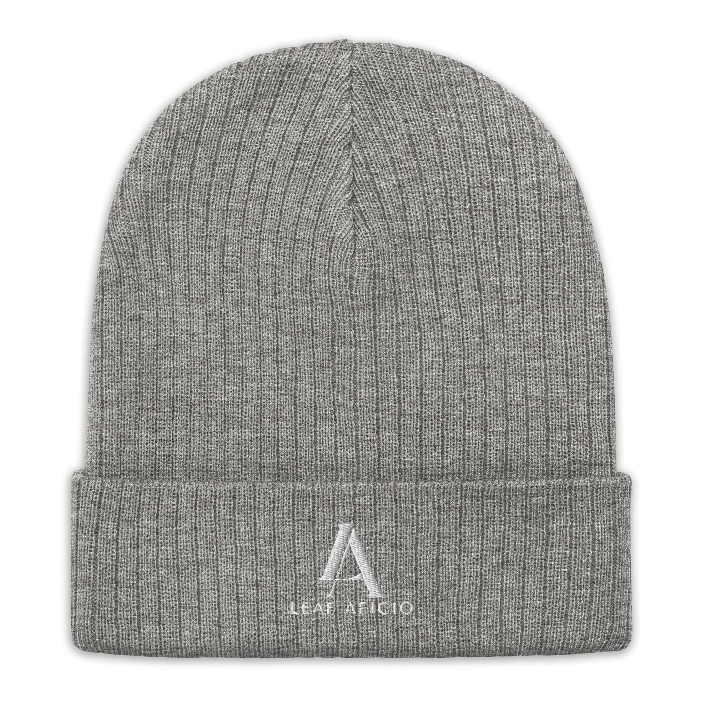 Leaf Aficio Embroidered Ribbed knit beanie