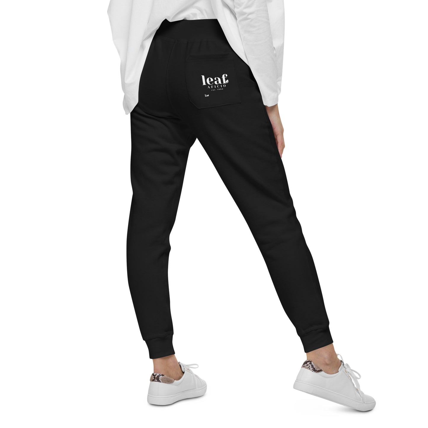 Unisex Retro Leaf Aficio fleece joggers