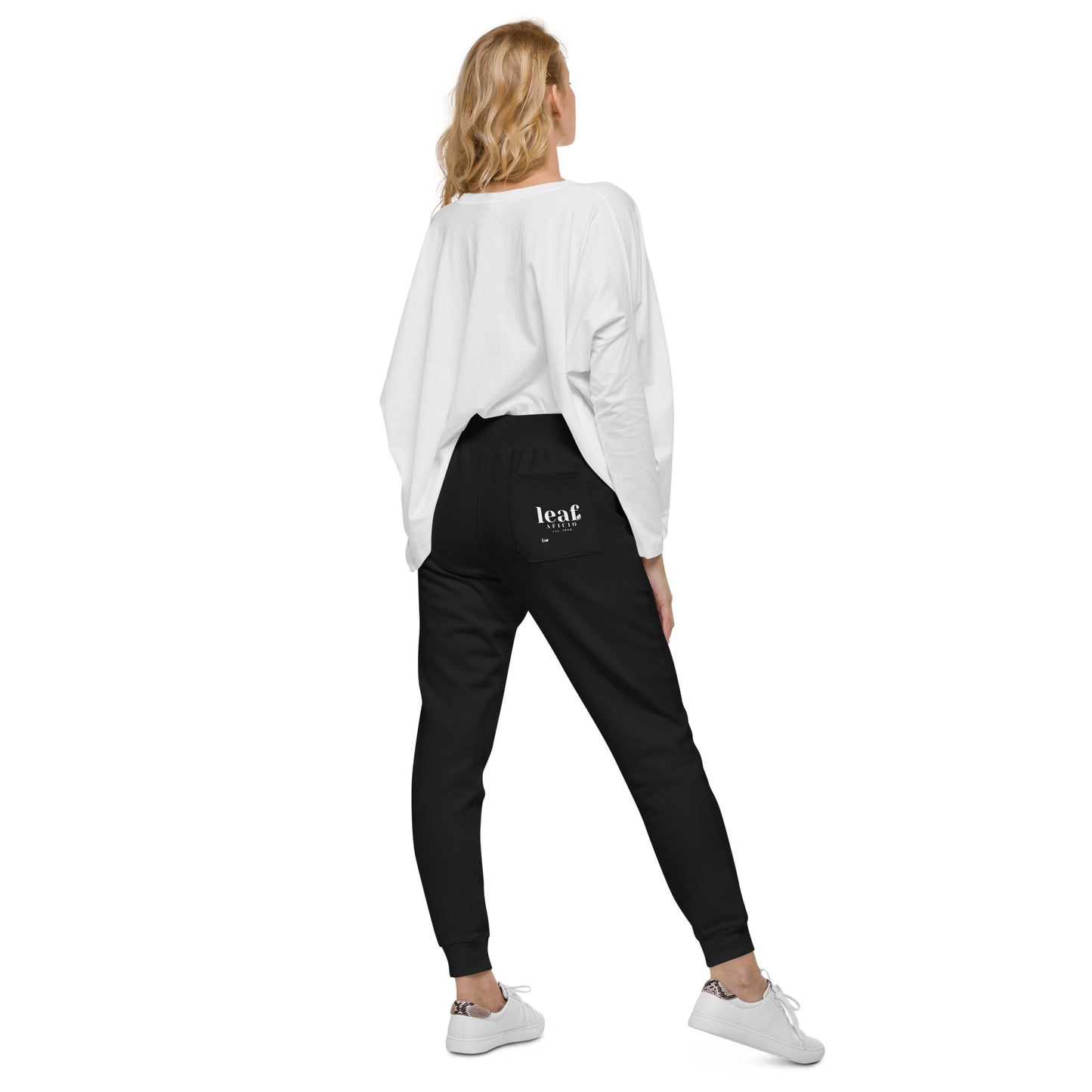 Unisex Retro Leaf Aficio fleece joggers