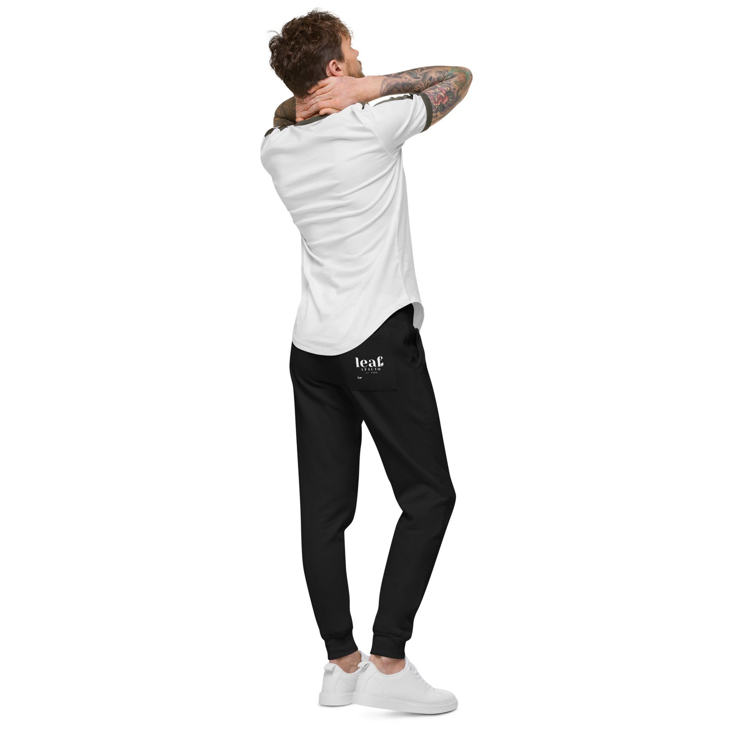 Unisex Retro Leaf Aficio fleece joggers