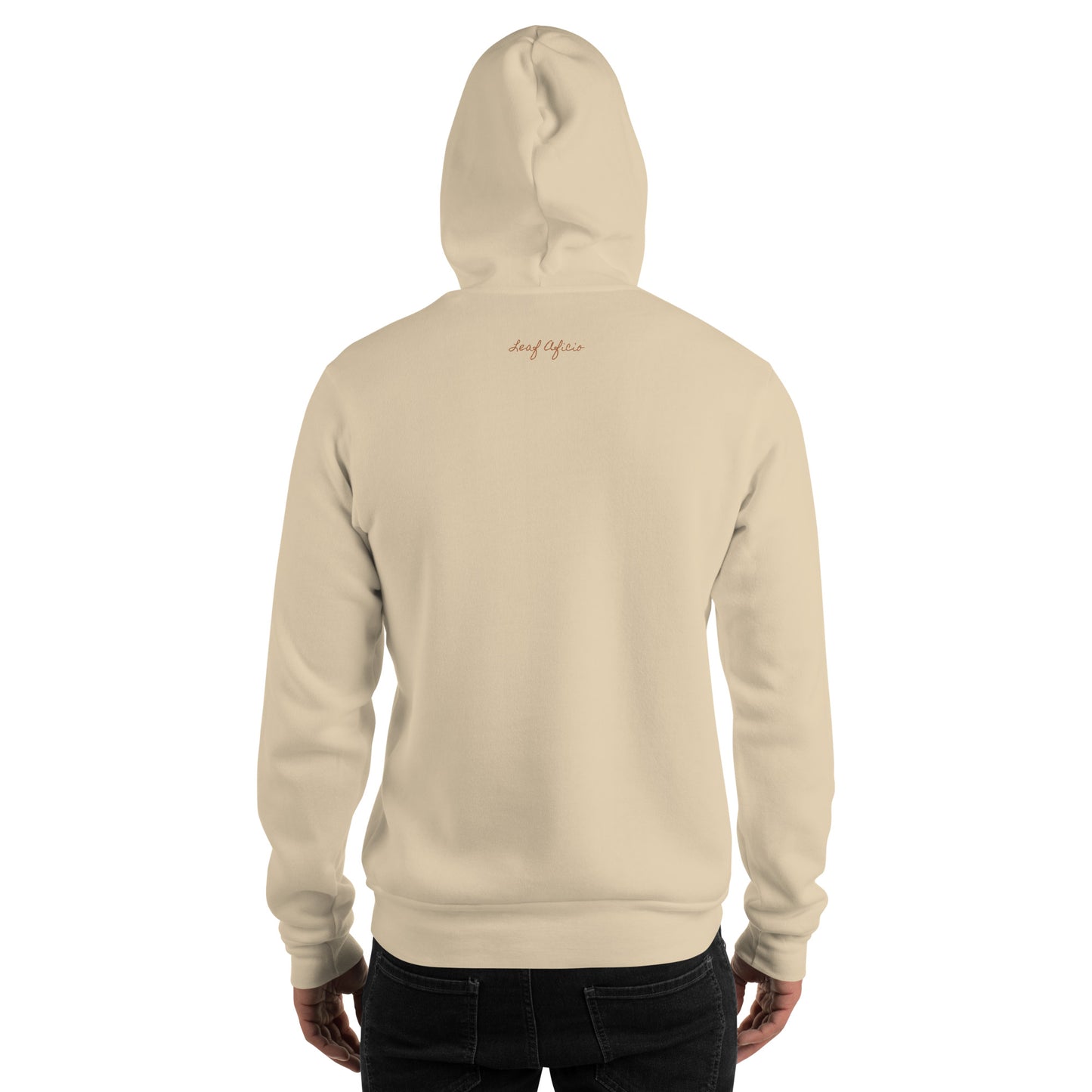 Leaf Aficio Script Embroidered Unisex Hooded Pullover