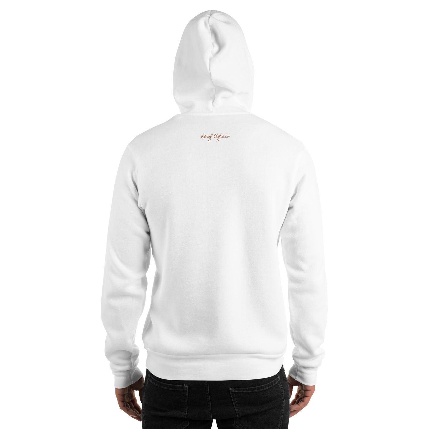 Leaf Aficio Script Embroidered Unisex Hooded Pullover