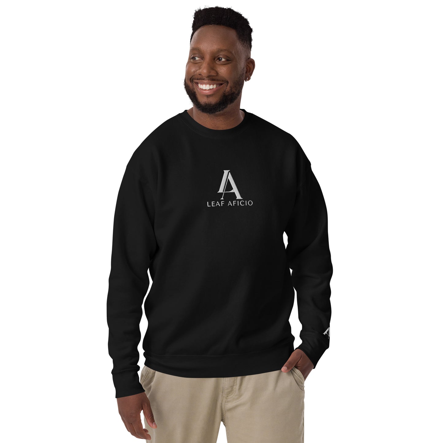 Leaf Aficio Logo Embroidered Unisex Premium Sweatshirt