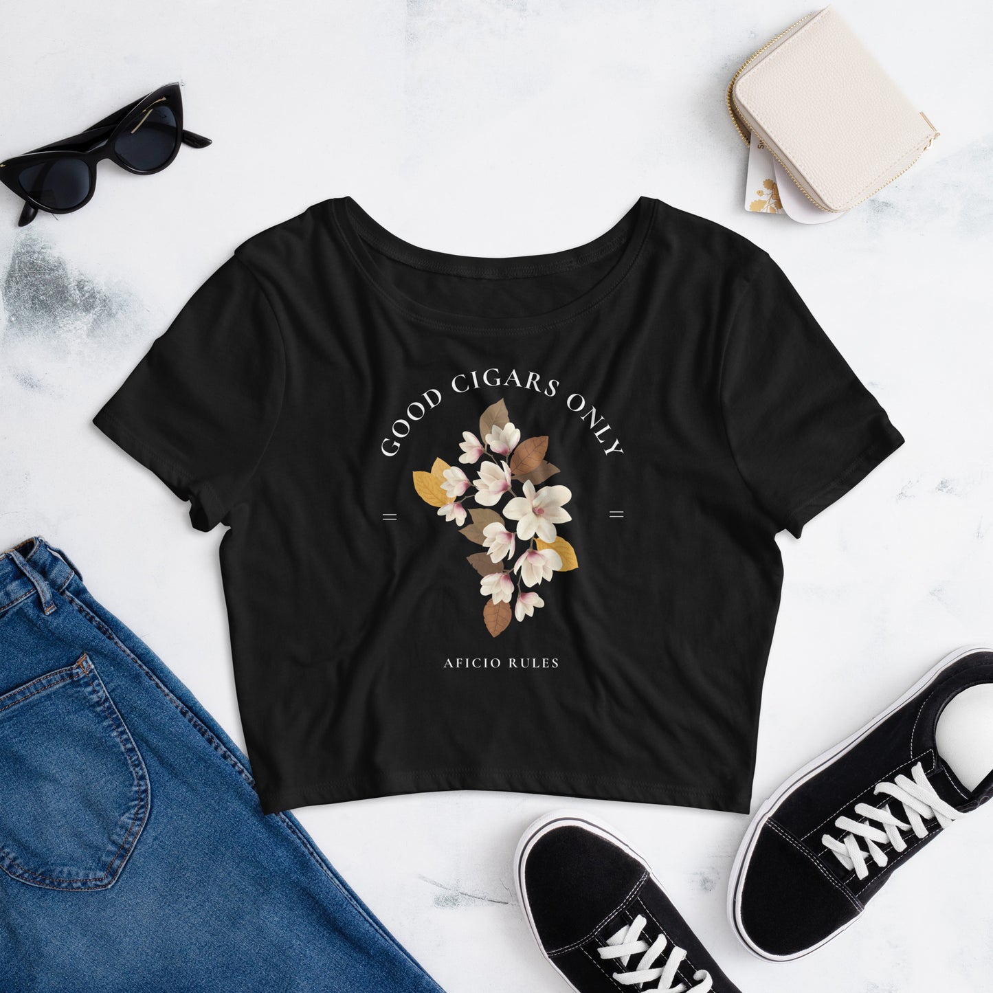 Women’s Good Cigars Only Crop Tee