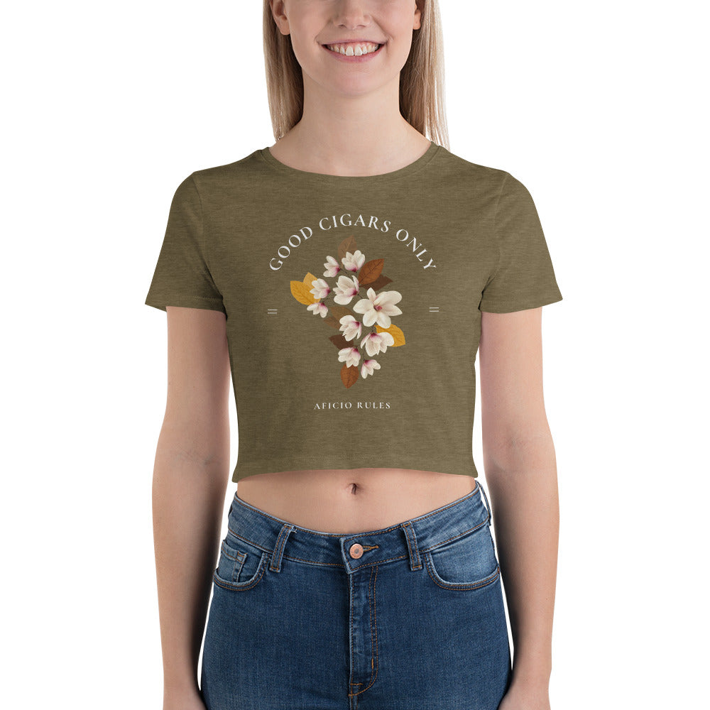 Women’s Good Cigars Only Crop Tee