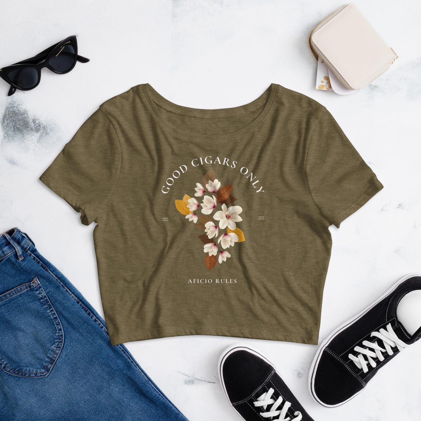 Women’s Good Cigars Only Crop Tee