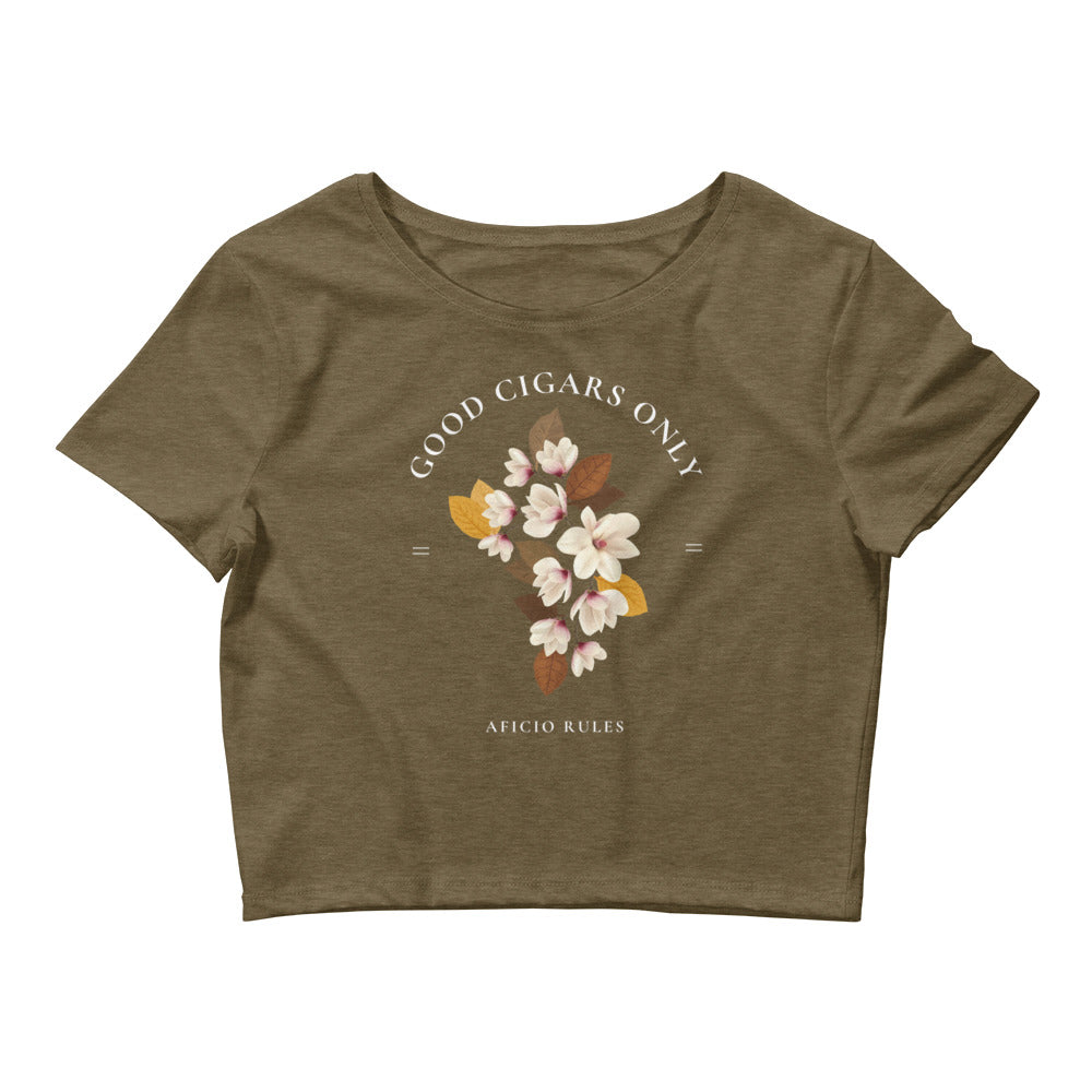 Women’s Good Cigars Only Crop Tee